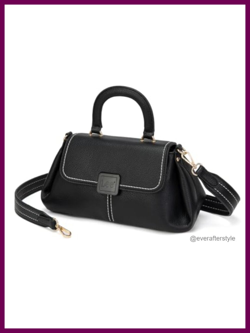 Vintage Top Handle Satchel Handbag with Detachable Strap and Flap Closure,